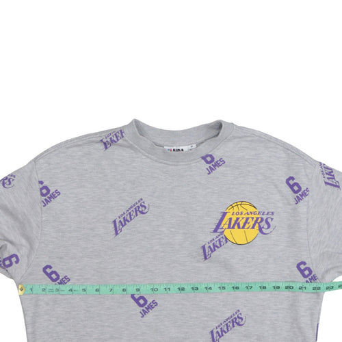 NBA Los Angeles Lakers Men's Grey Graphic Pullover Sweatshirt M