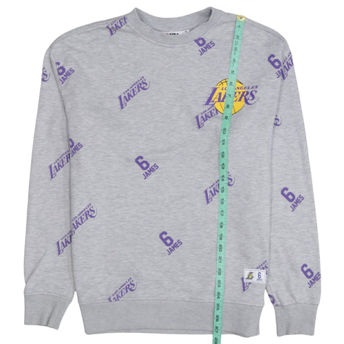 NBA Los Angeles Lakers Men's Grey Graphic Pullover Sweatshirt M