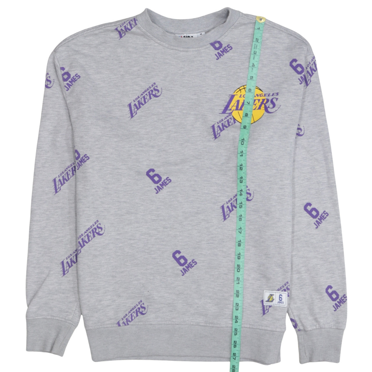NBA Los Angeles Lakers Men's Grey Graphic Pullover Sweatshirt M