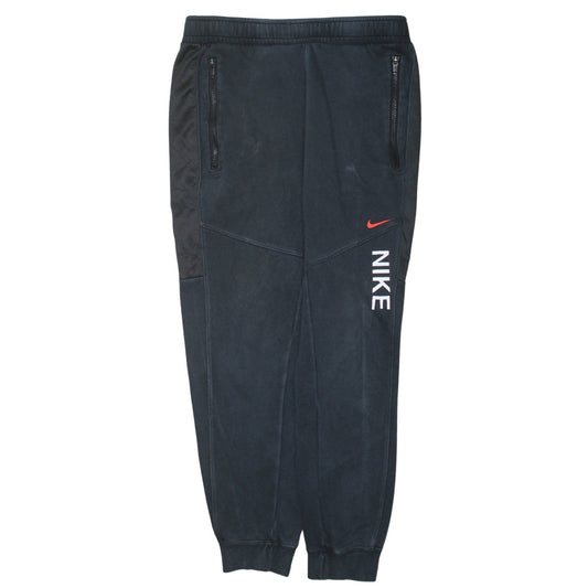 Nike Men's Black Jogger Trousers S Regular Fit Fleece Activewear