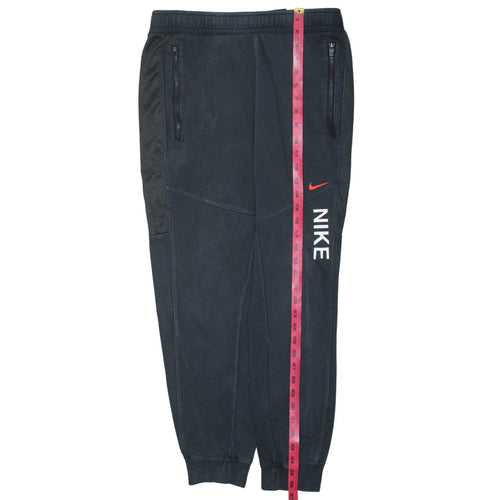Nike Men's Black Jogger Trousers S Regular Fit Fleece Activewear
