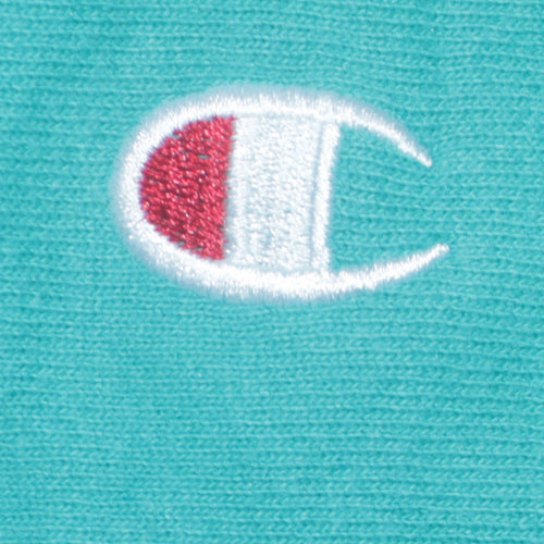 Champion Womens Teal Reverse Weave Sweatshirt Medium Crew Neck Cotton Blend