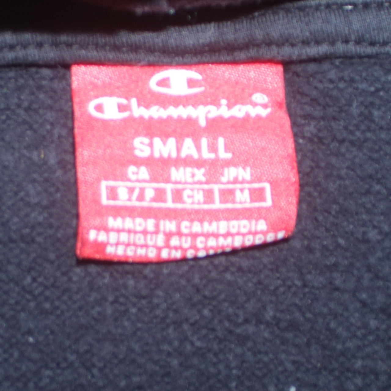 Champion Womens Black Small Pullover Hoodie Logo Print