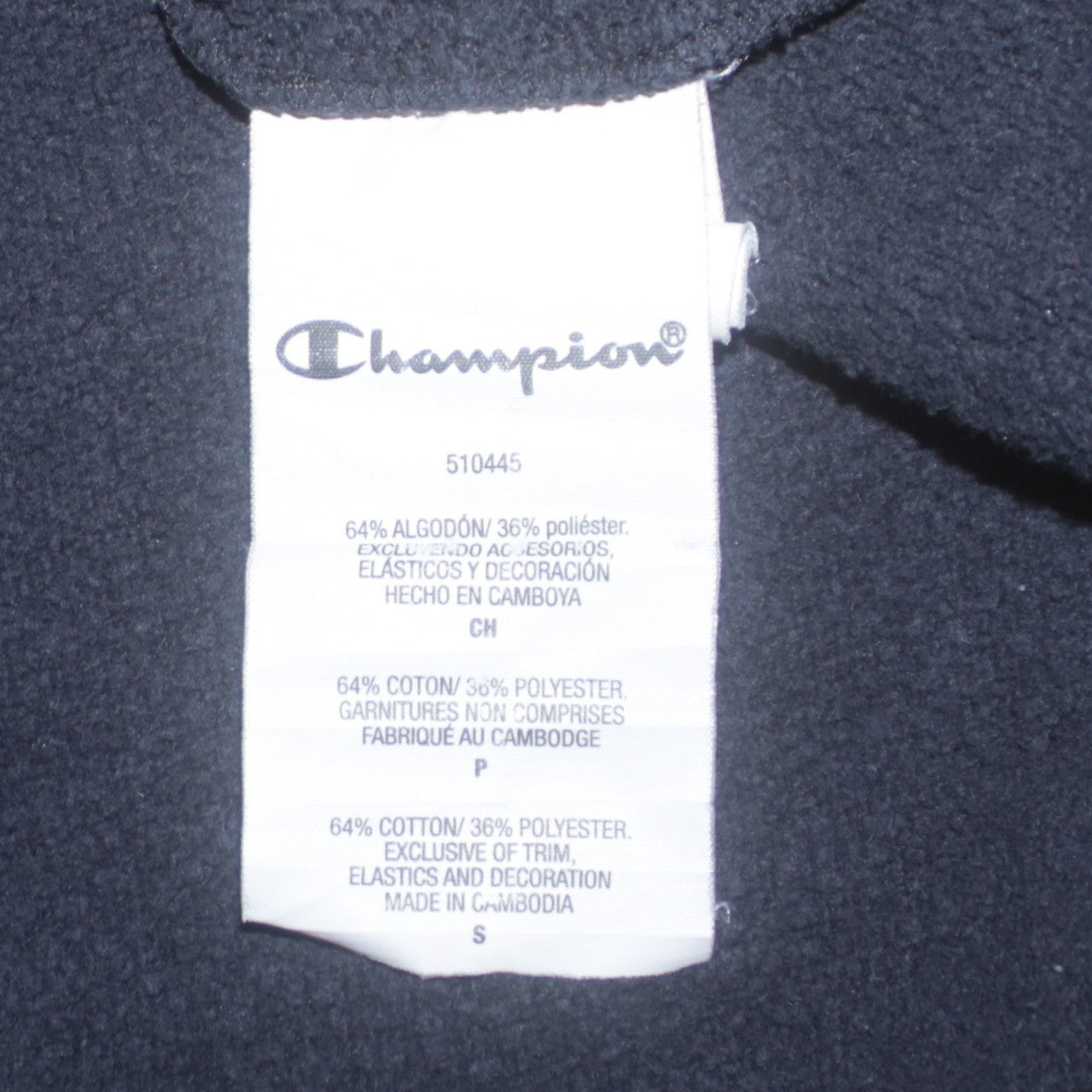 Champion Womens Black Small Pullover Hoodie Logo Print