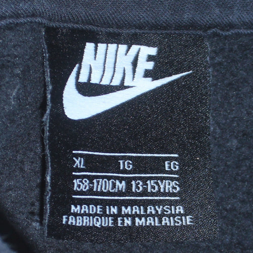 Nike Boys Black XL Pullover Hoodie Fleece Sweatshirt Logo