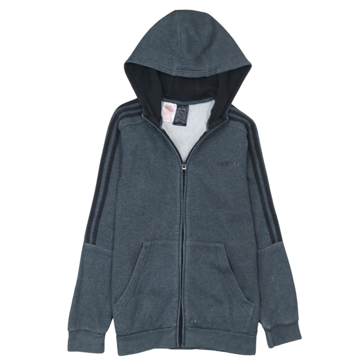 Adidas Boys Grey Full Zip Fleece Hoodie Size 13-14 Years