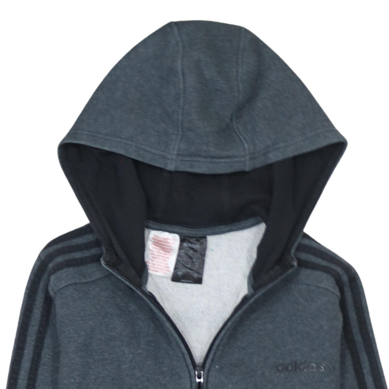 Adidas Boys Grey Full Zip Fleece Hoodie Size 13-14 Years