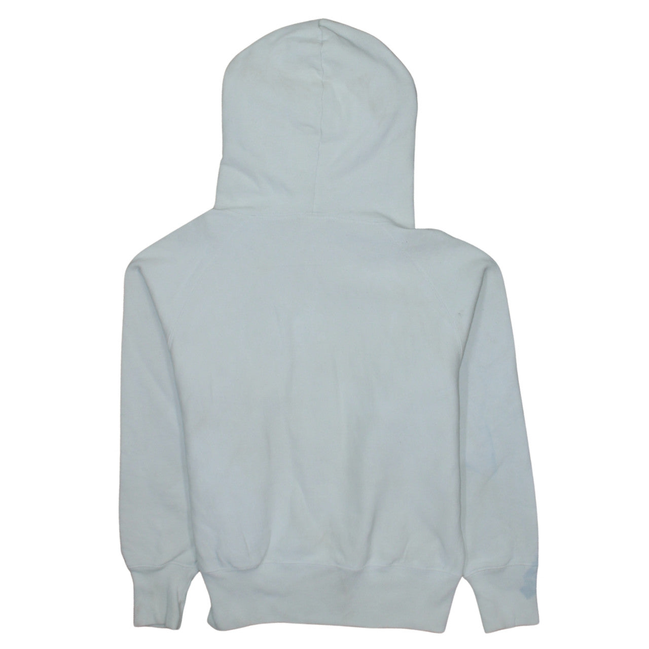 Champion Women White Small Pullover Hoodie Reverse Weave Cotton Blend