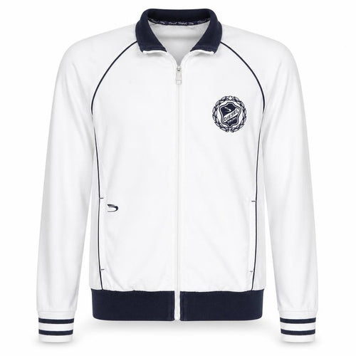 Diesel Men's White Track Jacket M Sports Zip Athletic Top