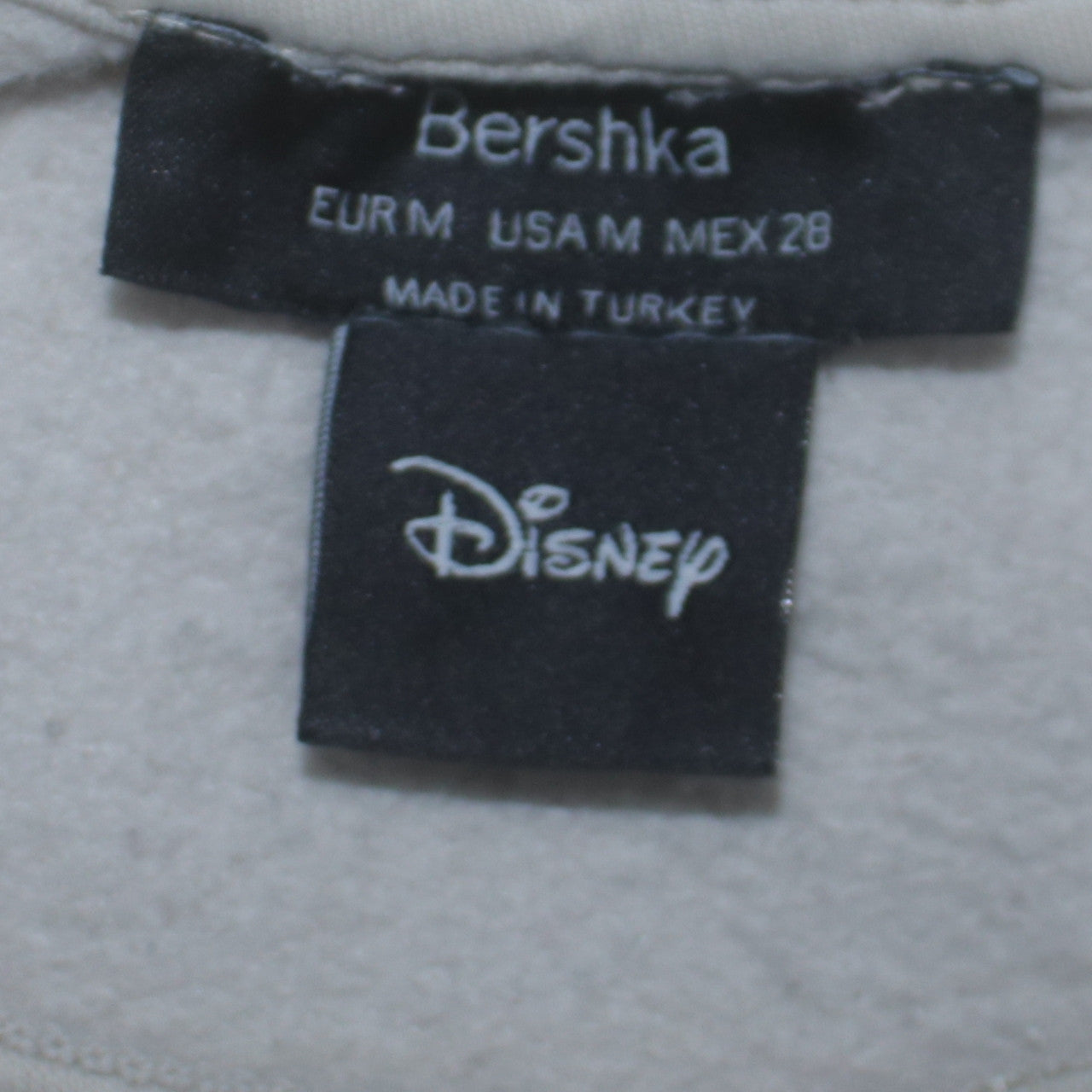 Bershka Disney Women White Chip Sweatshirt Size M Pullover Cotton Blend