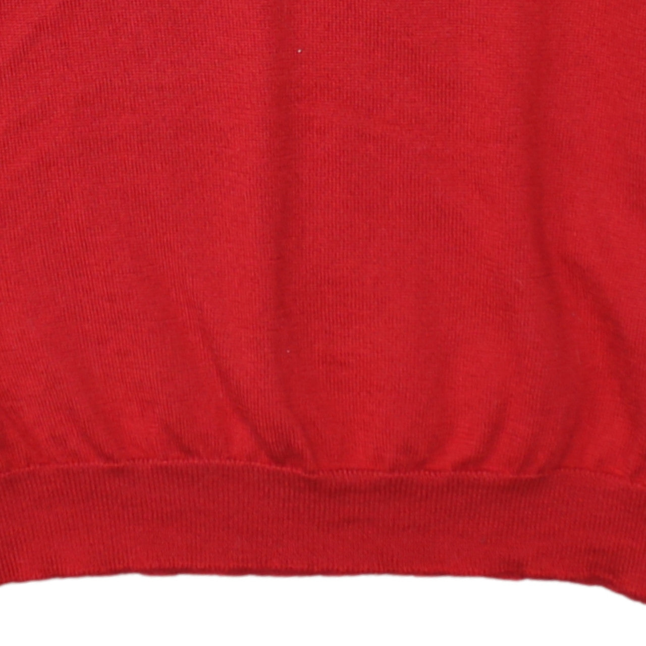Lacoste Men's Red Wool V-Neck Pullover Jumper Size L