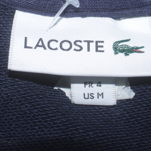 Lacoste Men's Blue Crew Neck Graphic Logo Pullover Sweatshirt M