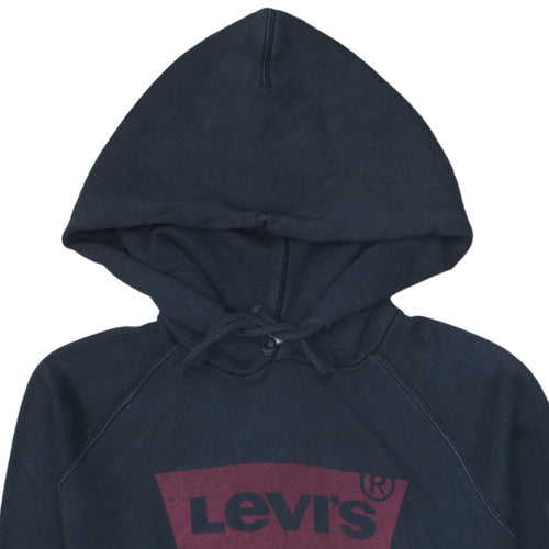 Levi's Mens Black Pullover Hoodie M Regular Fit Graphic Logo
