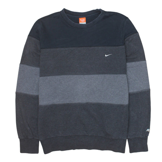 Nike Men's Grey Colour-Block Crew Neck Sweatshirt Size L