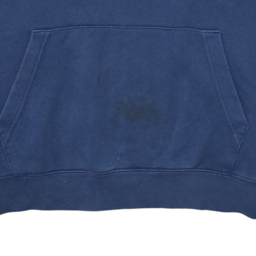 Nike Men Blue Pullover Hoodie L Fleece Logo Sportswear