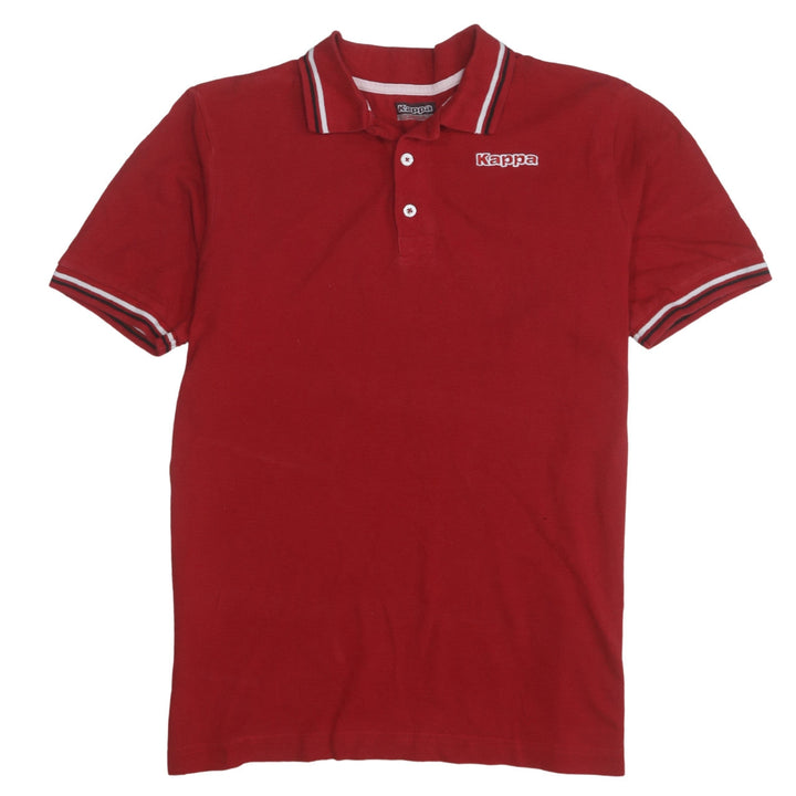 Kappa Men's Red Short Sleeve Polo Shirt Size M 100% Cotton