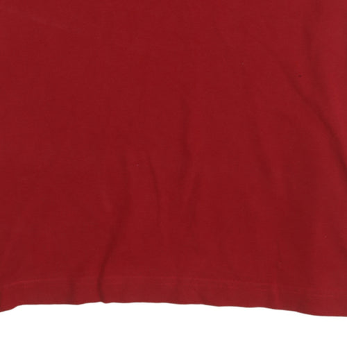 Kappa Men's Red Short Sleeve Polo Shirt Size M 100% Cotton