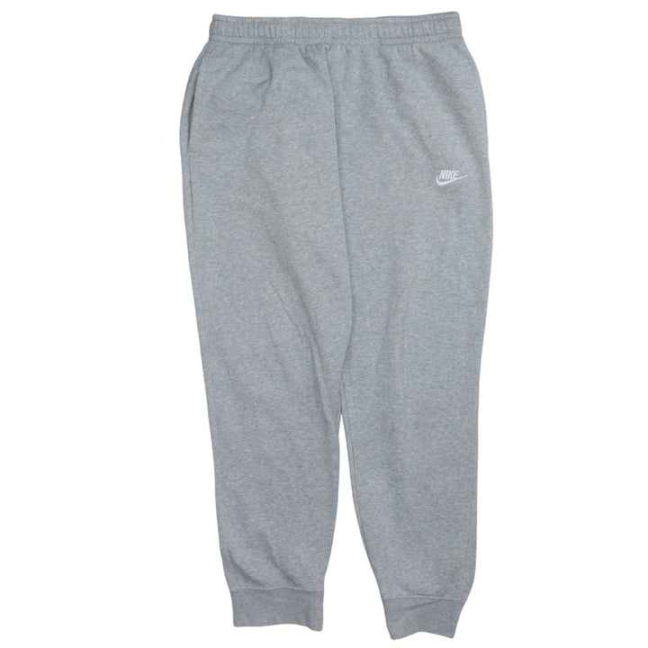 Nike Men Grey Jogger Sweatpants L Regular Fit Fleece Activewear