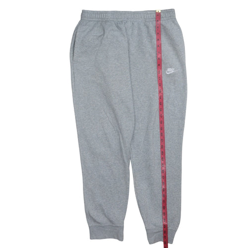 Nike Men Grey Jogger Sweatpants L Regular Fit Fleece Activewear