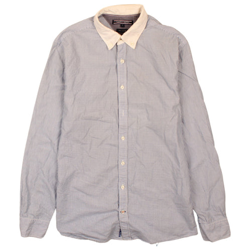 Tommy Hilfiger Men's Blue Striped Button-Down Shirt Size S New York Fit