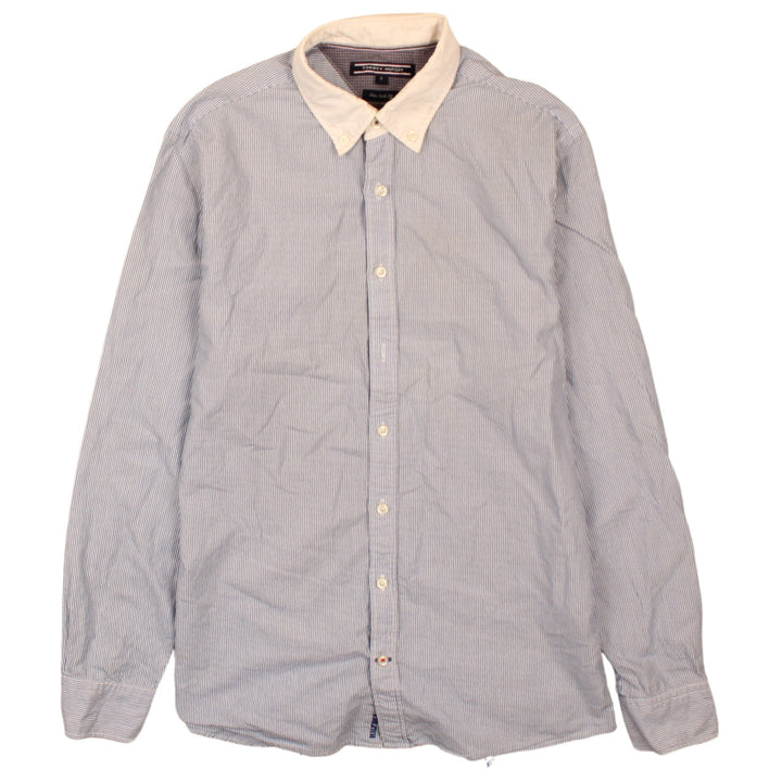 Tommy Hilfiger Men's Blue Striped Button-Down Shirt Size S New York Fit