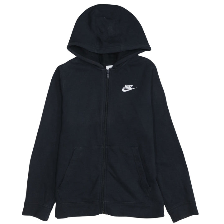 Nike Boys Black Full Zip Fleece Hoodie Size L 147-158cm
