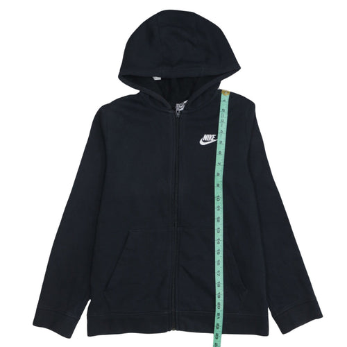 Nike Boys Black Full Zip Fleece Hoodie Size L 147-158cm