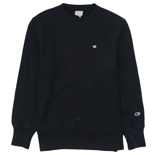Champion Men Black Large Pullover Crew Neck Sweatshirt