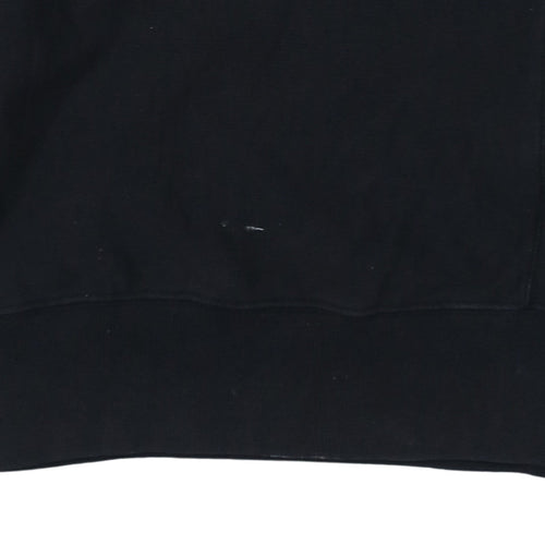 Champion Men Black Large Pullover Crew Neck Sweatshirt