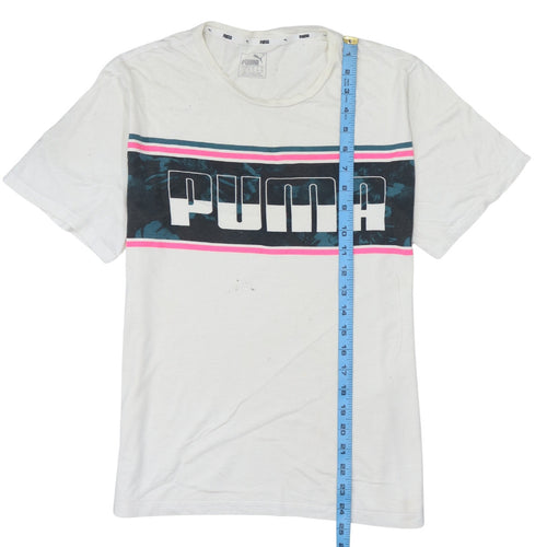 Puma Women’s White Logo T-Shirt Size 10 Casual Cotton
