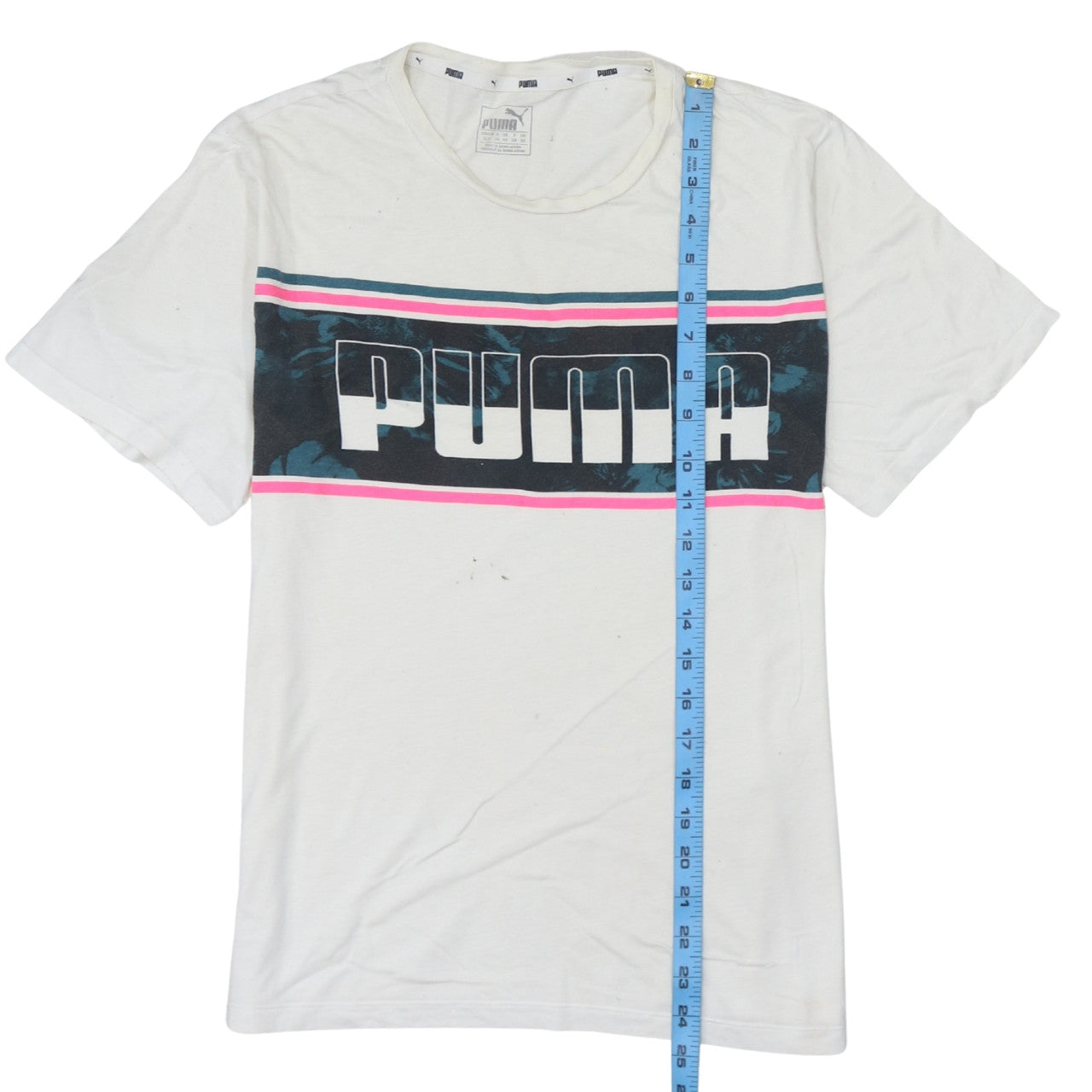 Puma Women’s White Logo T-Shirt Size 10 Casual Cotton