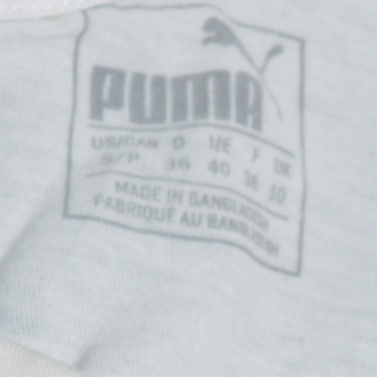 Puma Women’s White Logo T-Shirt Size 10 Casual Cotton