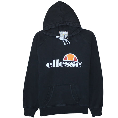 Ellesse Men's Black Pullover Hoodie M Logo Fleece Sweatshirt
