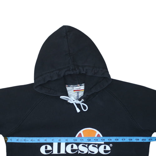 Ellesse Men's Black Pullover Hoodie M Logo Fleece Sweatshirt