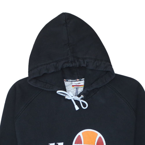Ellesse Men's Black Pullover Hoodie M Logo Fleece Sweatshirt