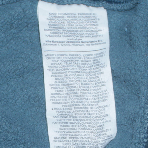 Nike Men's Blue Full Zip Hoodie Size M Sportswear