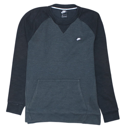 Nike Men's Grey Pullover Sweatshirt Small Crew Neck Fleece
