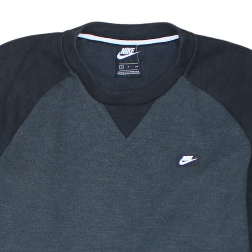 Nike Men's Grey Pullover Sweatshirt Small Crew Neck Fleece