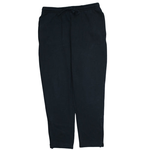 Adidas Men's Black Fleece Sweatpants L Regular Fit Activewear Trousers