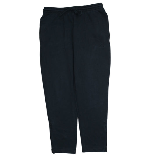 Adidas Men's Black Fleece Sweatpants L Regular Fit Activewear Trousers