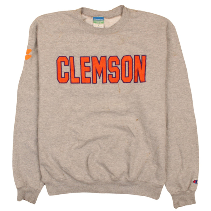 Champion Men's Grey Clemson Graphic Pullover Sweatshirt M