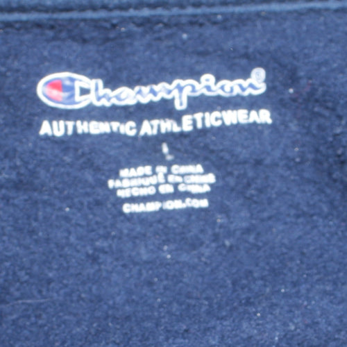 Champion Boys Blue Pullover Sweatshirt L Logo Embroidered Fleece