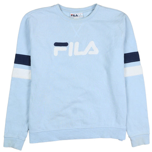 Fila Womens Light Blue Crew Neck Logo Sweatshirt XL