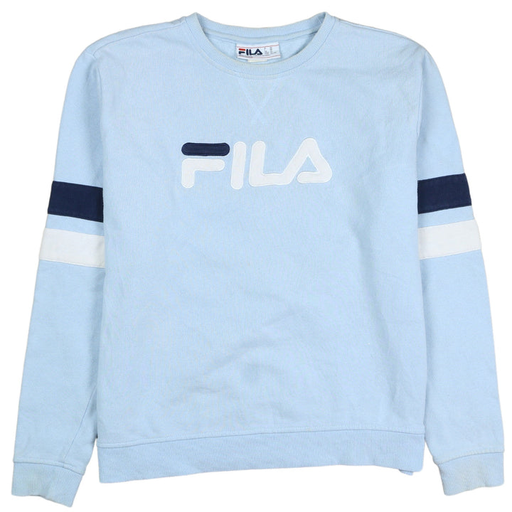 Fila Womens Light Blue Crew Neck Logo Sweatshirt XL
