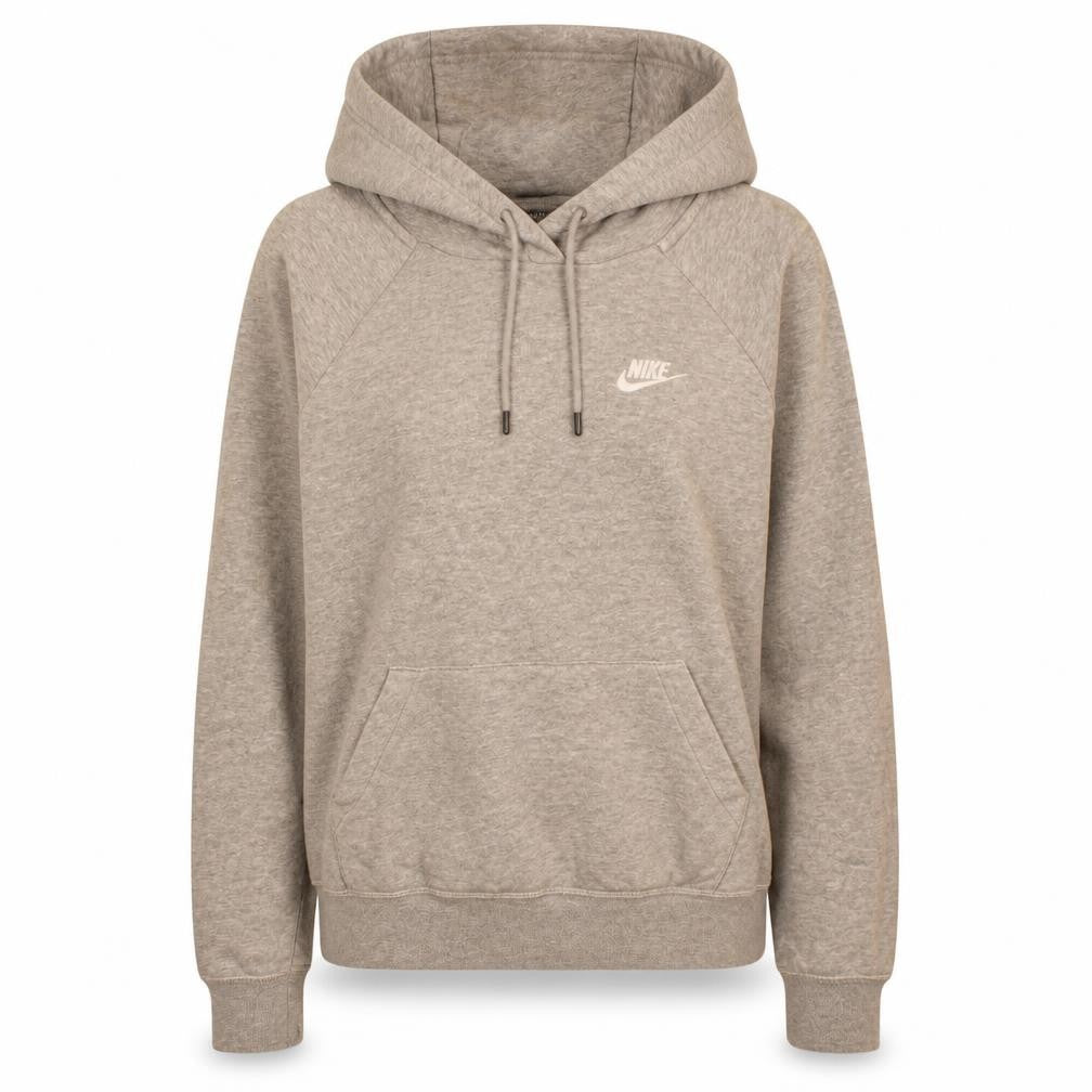 Front view of Nike Women's Grey Small Pullover Hoodie Jumper