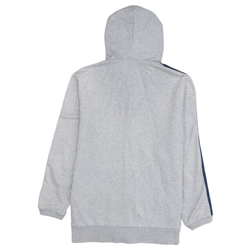 Adidas Men’s Grey Full Zip Hoodie L Regular Fit Sports Style