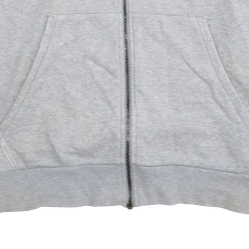 Adidas Men’s Grey Full Zip Hoodie L Regular Fit Sports Style