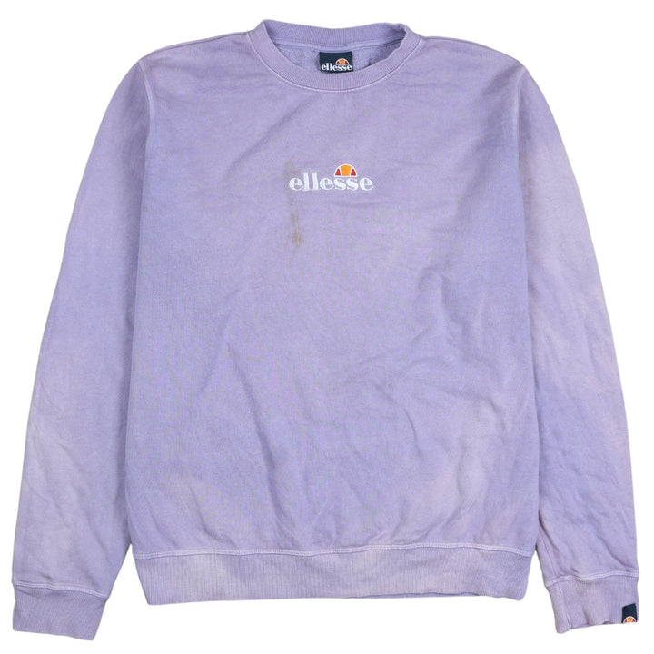 Ellesse Women Purple Pullover Sweatshirt UK 14 Logo Embroidered Casual
