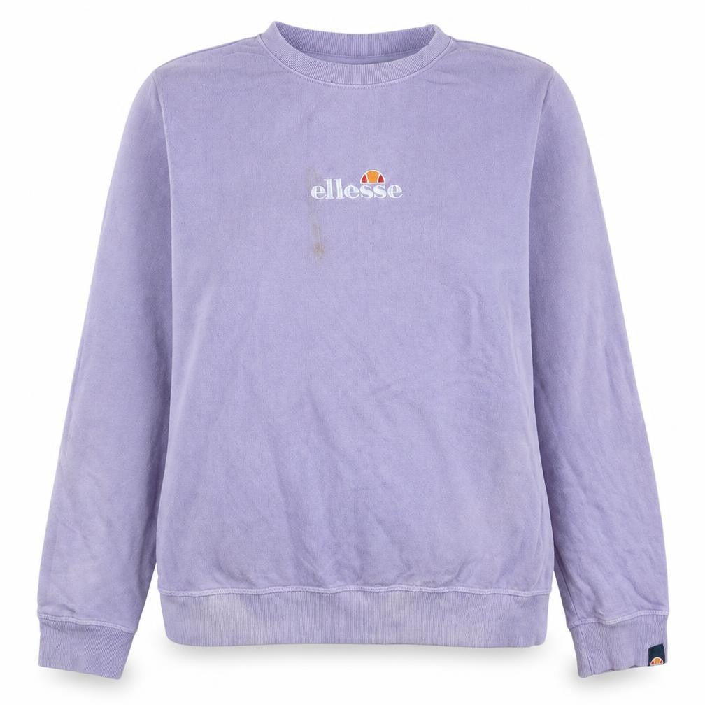 Ellesse Women Purple Pullover Sweatshirt UK 14 Logo Embroidered Casual