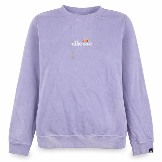 Front view of Ellesse Women Purple Pullover Sweatshirt UK 14 Logo Embroidered Casual